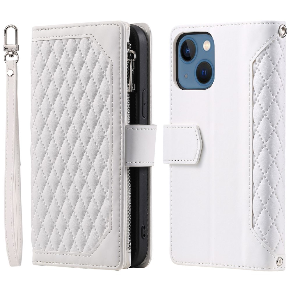 Pung Taske iPhone 13 Quilted Hvid