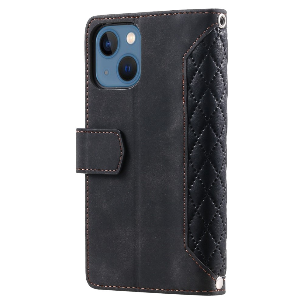 Pung Taske iPhone 14 Plus Quilted Sort