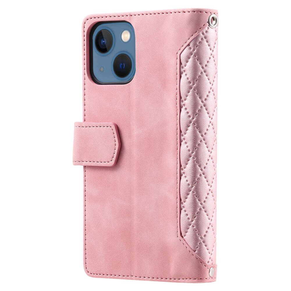 Pung Taske Apple iPhone 14 Plus Quilted Lyserød