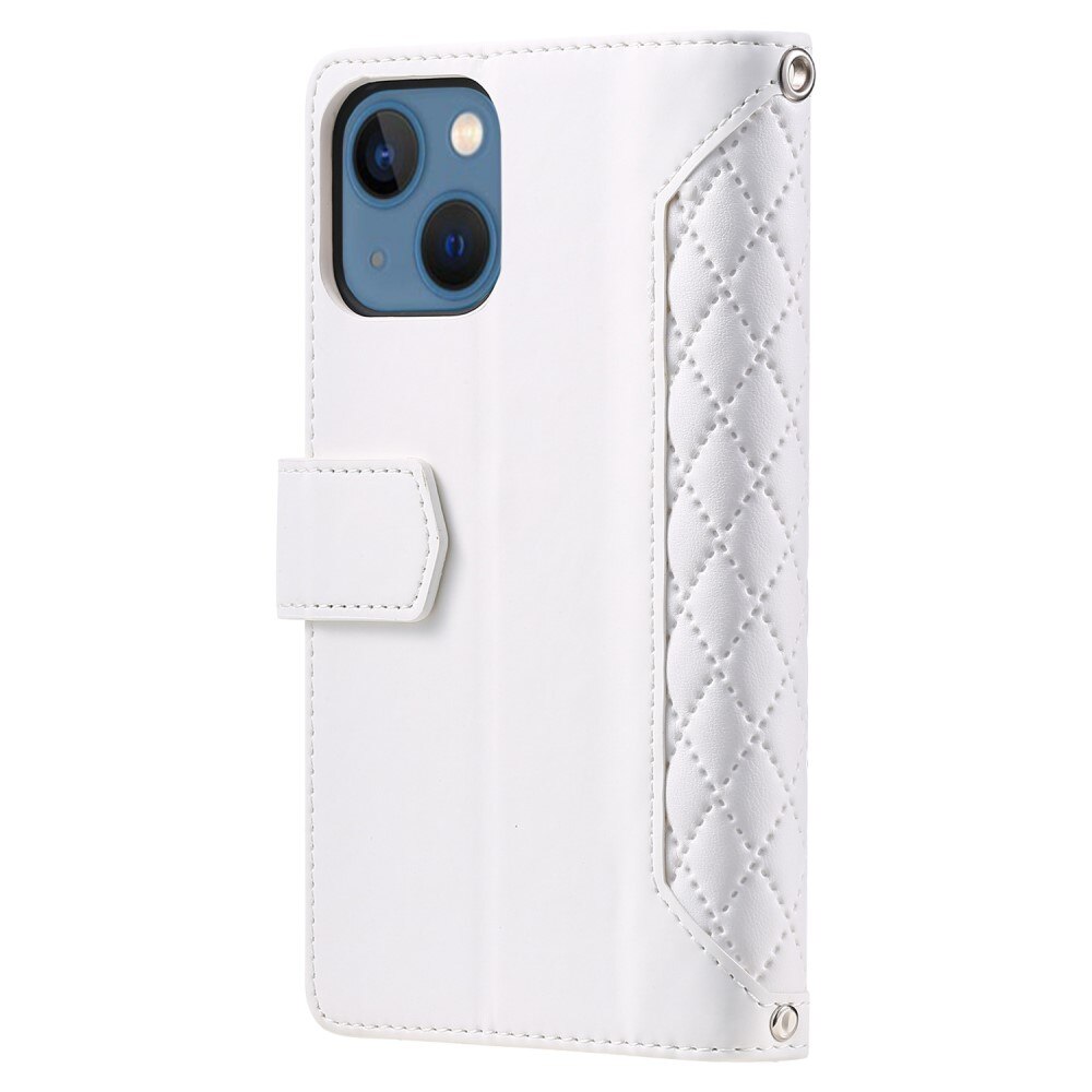 Pung Taske iPhone 14 Plus Quilted Hvid