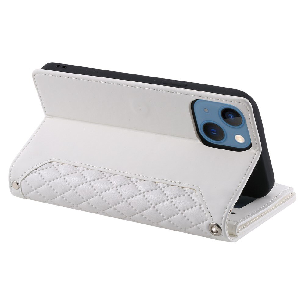 Pung Taske iPhone 14 Quilted Hvid