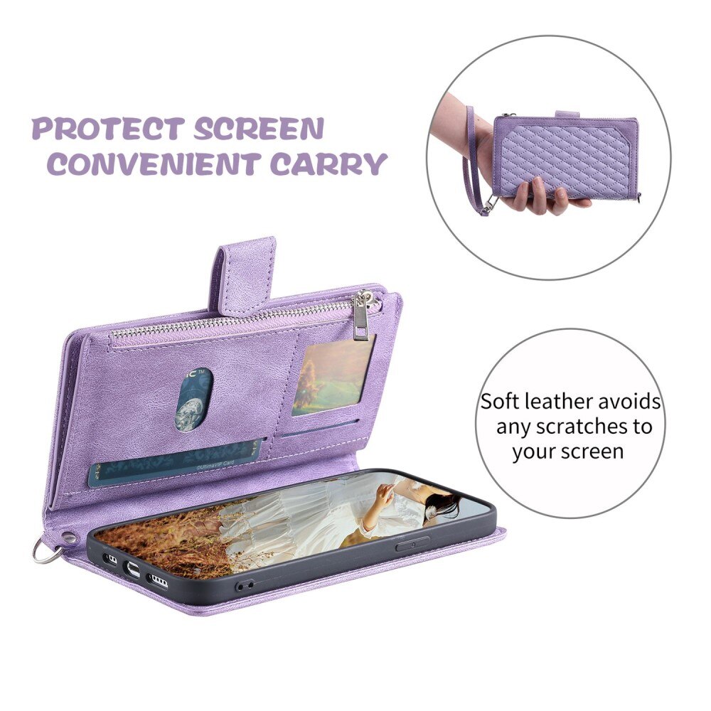 Pung Taske Apple iPhone 12/iPhone 12 Pro Quilted Lilla