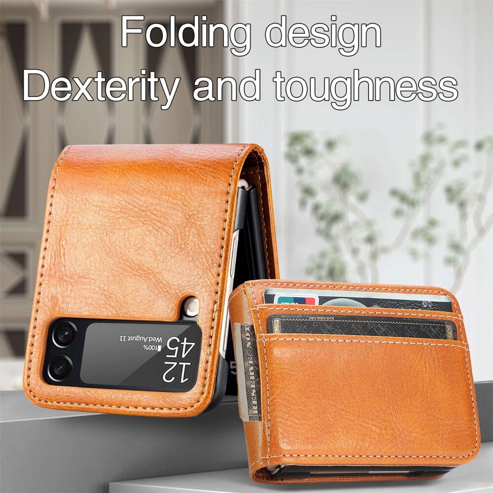 Mobiltaske Samsung Galaxy Z Flip 4 cognac