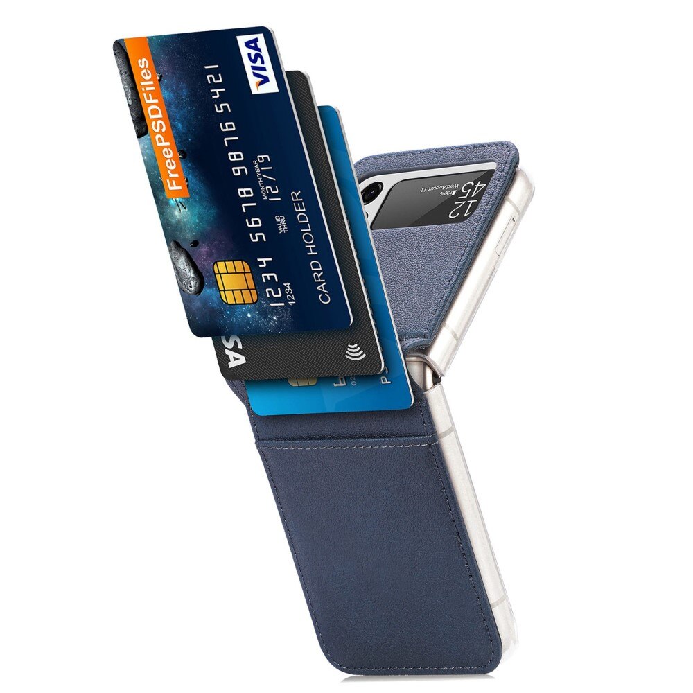 Slim Card Wallet Samsung Galaxy Z Flip 4 blå