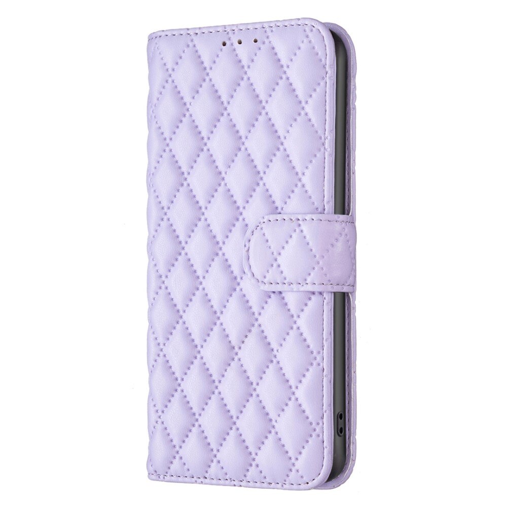 Tegnebogsetui iPhone 12/12 Pro Quilted lila