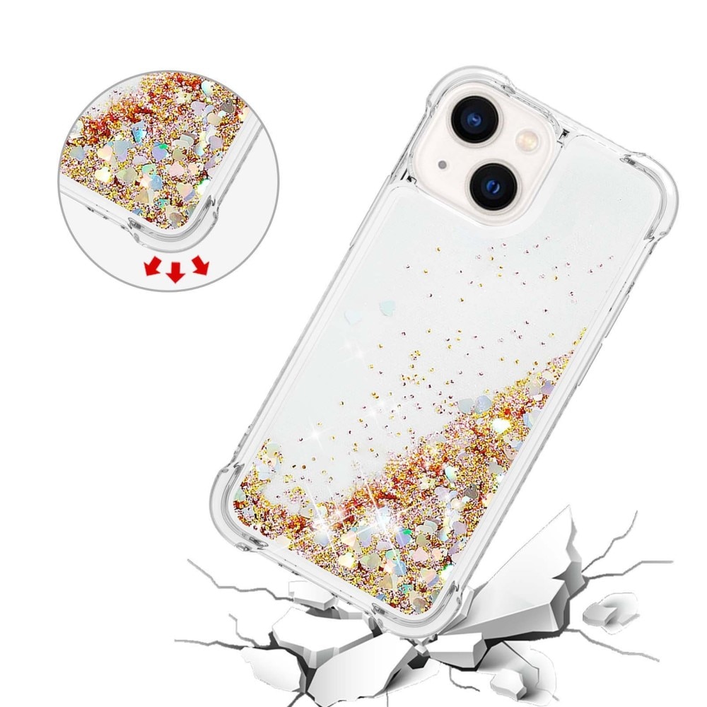 Glitter Powder TPU Case iPhone 14 guld