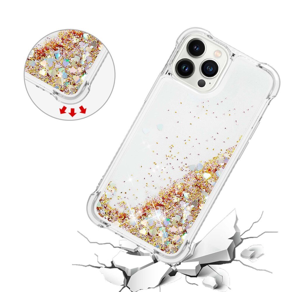 Glitter Powder TPU Case iPhone 14 Pro guld