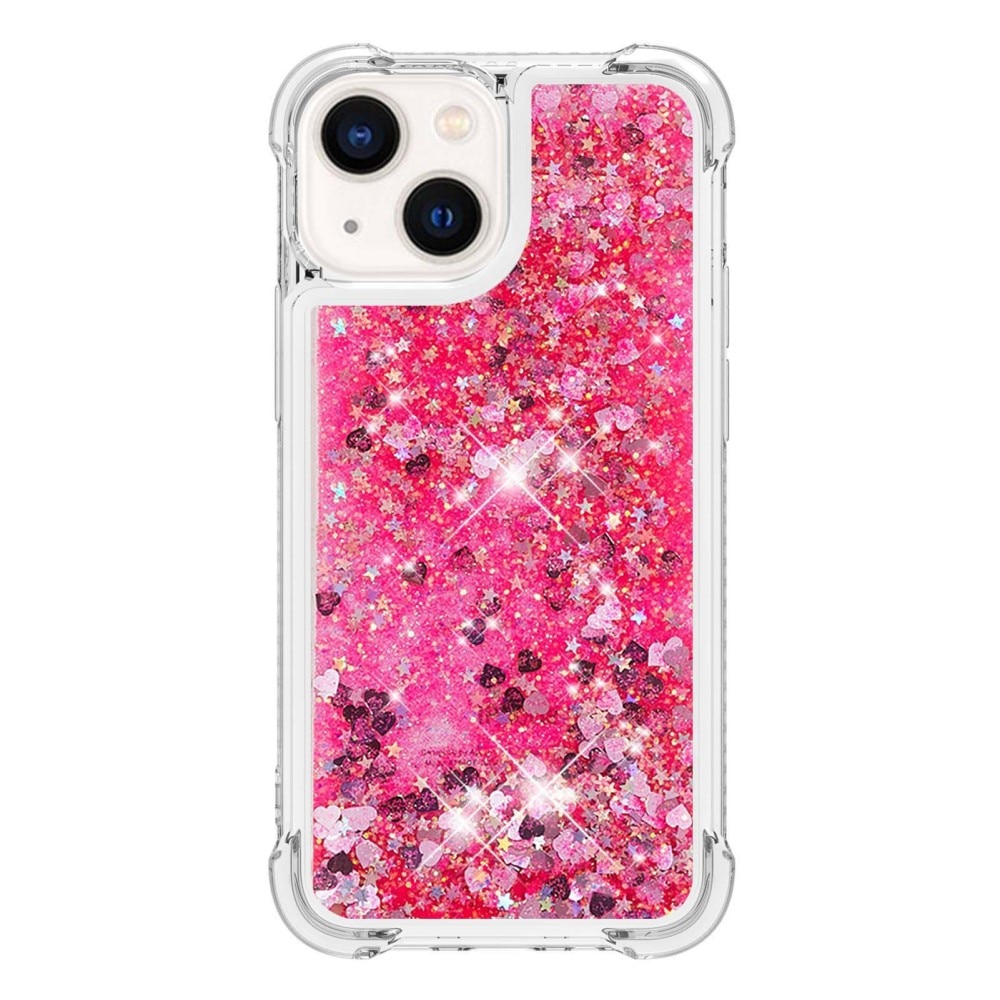 Glitter Powder TPU Case iPhone 14 Plus lyserød