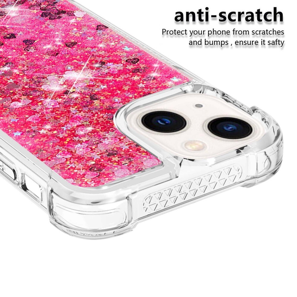 Glitter Powder TPU Case iPhone 14 Plus lyserød