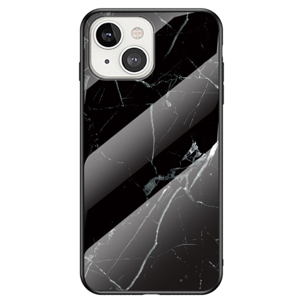 Cover Hærdet Glas iPhone 14 sort marmor