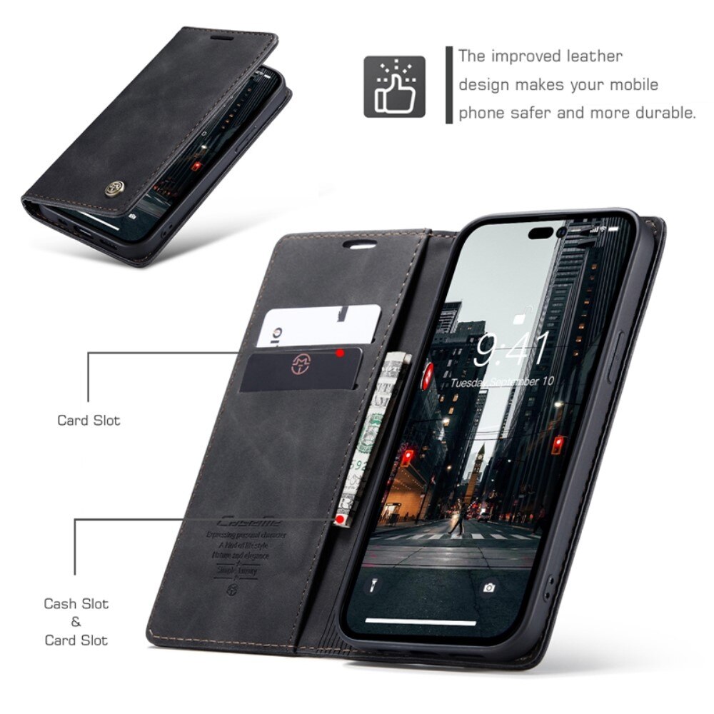 Slim Pung Etui iPhone 14 Pro Max Sort