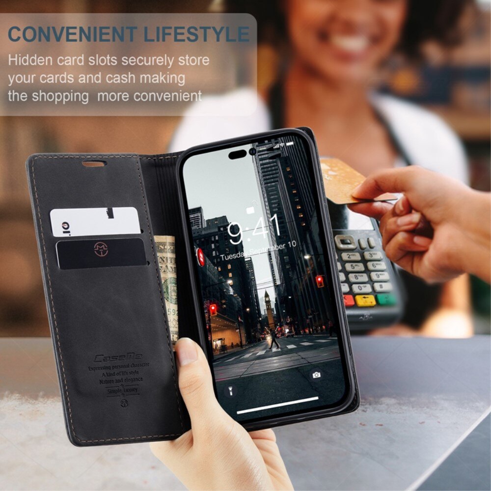 Slim Pung Etui iPhone 14 Pro Max Sort