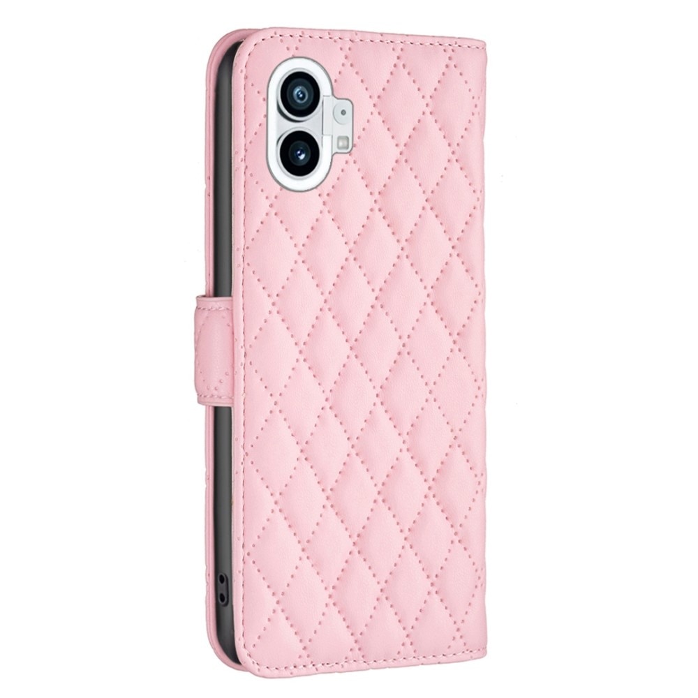 Tegnebogsetui Nothing Phone 1 Quilted lyserød
