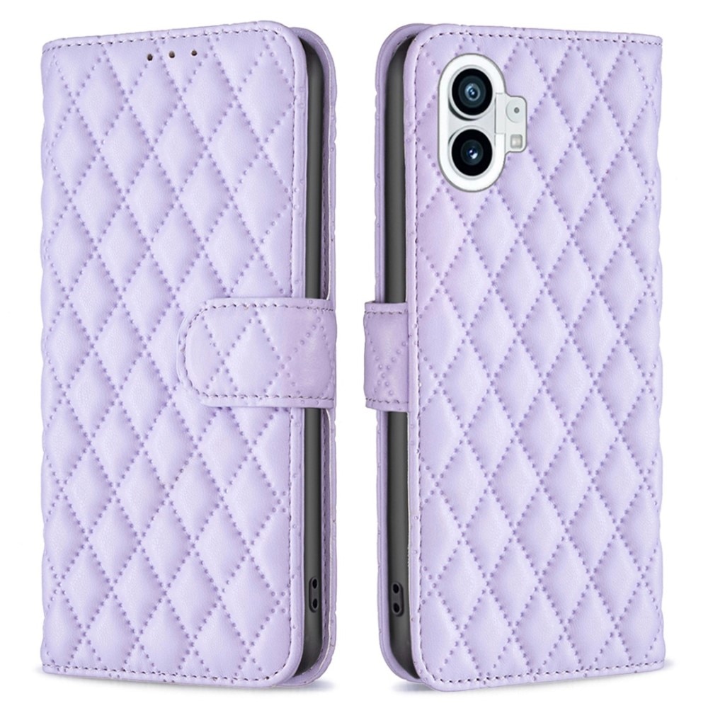 Tegnebogsetui Nothing Phone 1 Quilted Lila