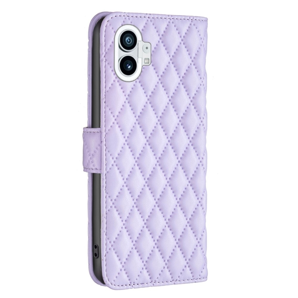 Tegnebogsetui Nothing Phone 1 Quilted Lila