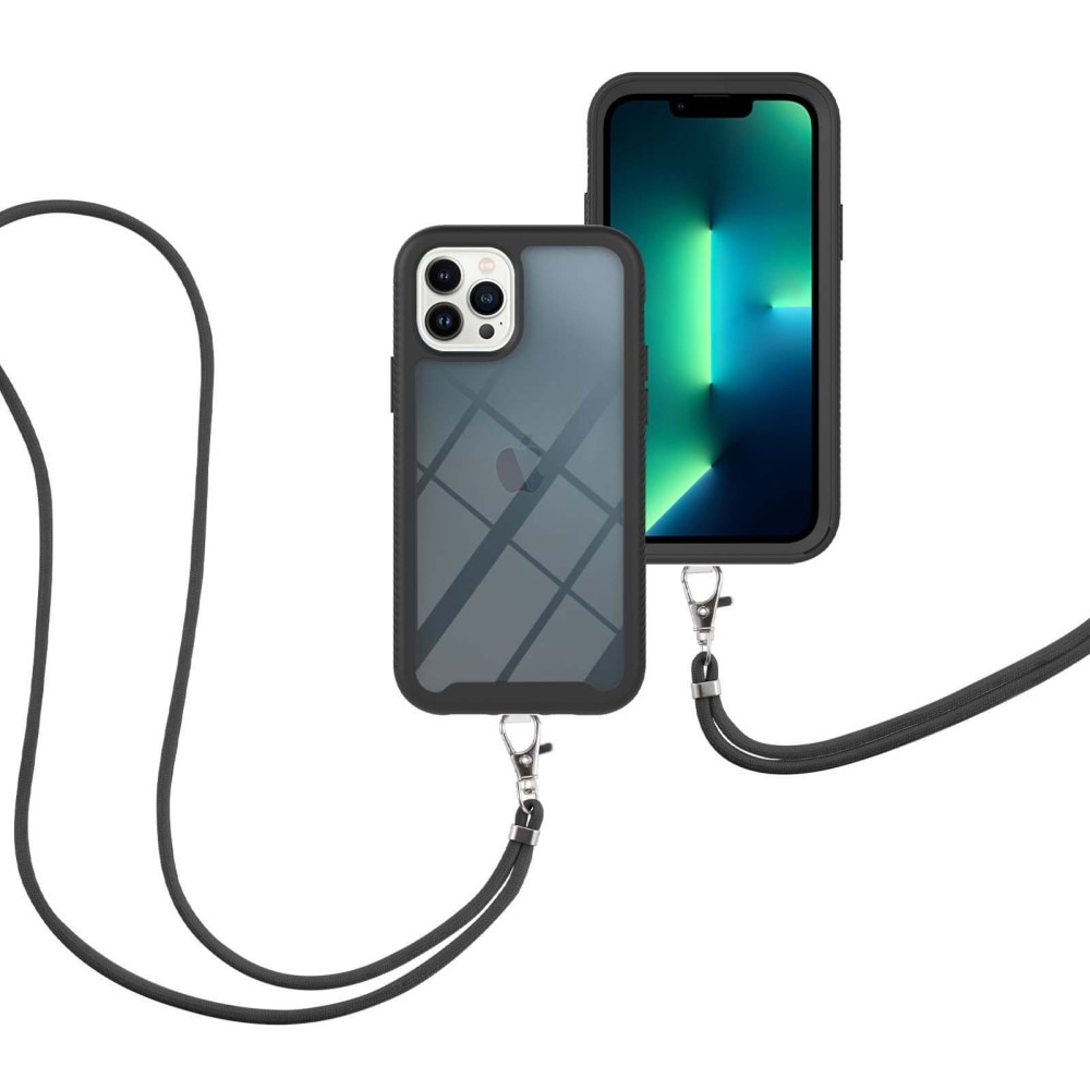 Full Cover Case Halskæde iPhone 14 Pro sort