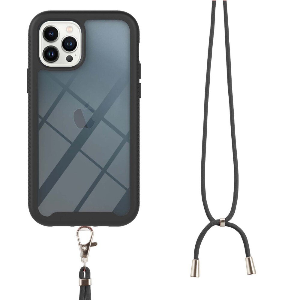 Full Cover Case Halskæde iPhone 14 Pro sort