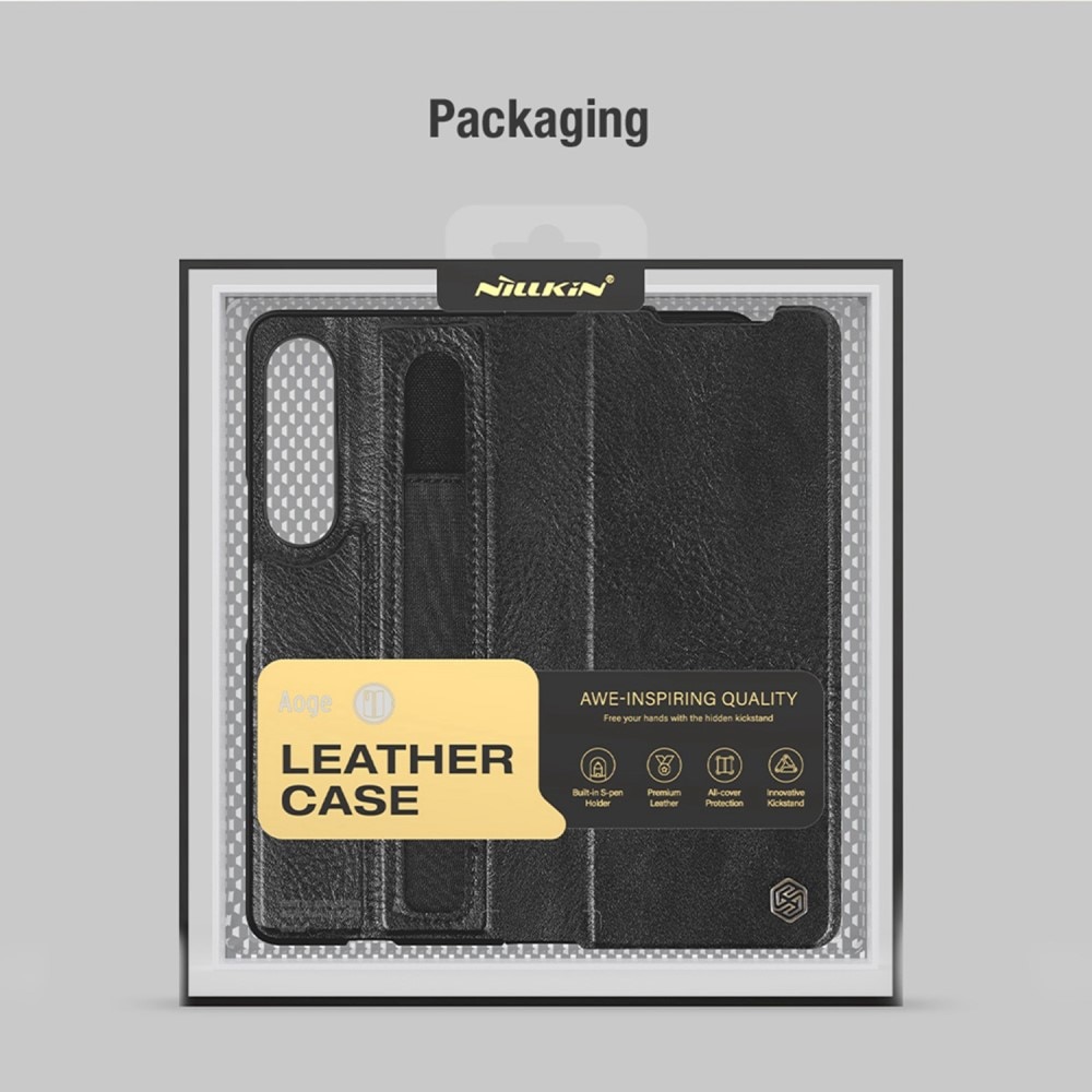 Leather Case with Pen Slot Samsung Galaxy Z Fold 4 sort