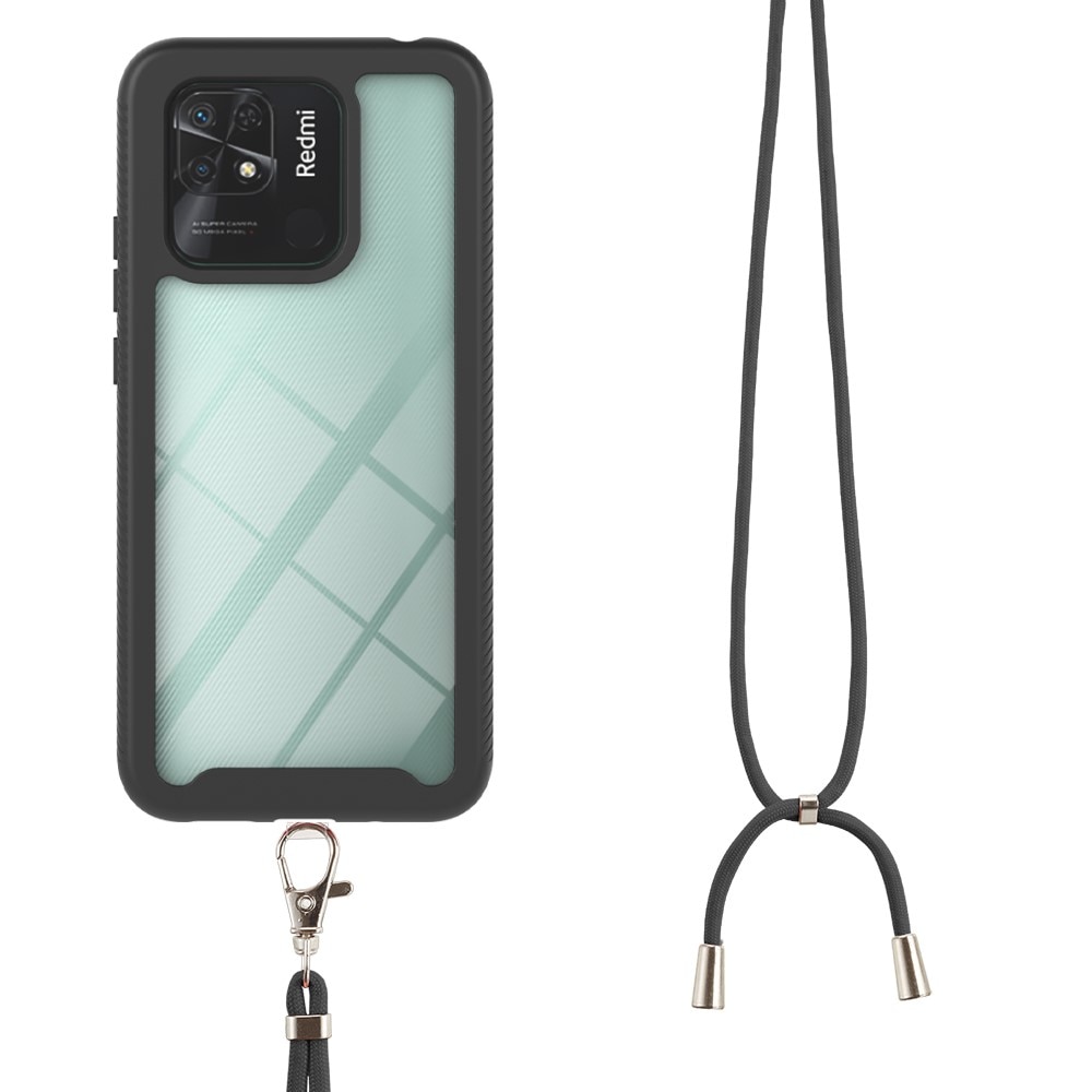 Full Cover Case Halskæde Xiaomi Redmi 10C sort
