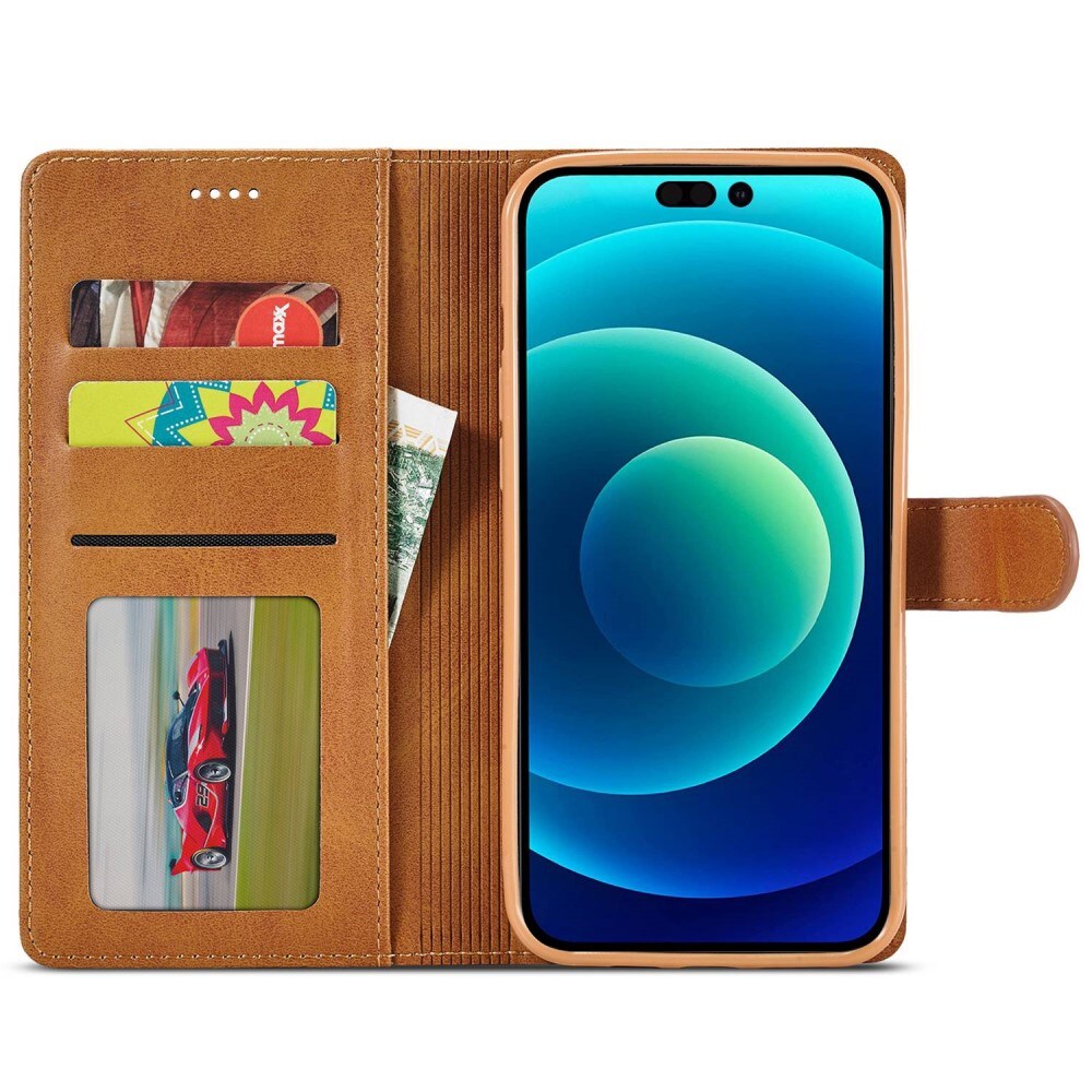 Tegnebogsetui iPhone 14 Plus cognac