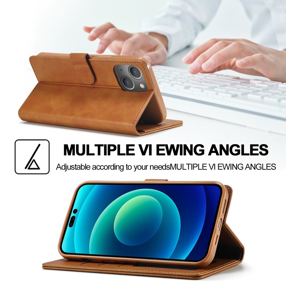 Tegnebogsetui iPhone 14 Plus cognac