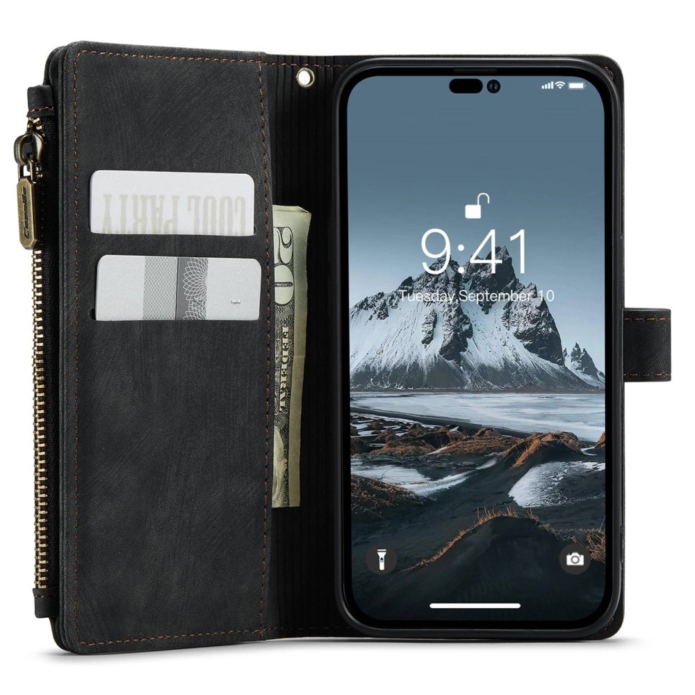 Zipper Wallet iPhone 14 Pro sort