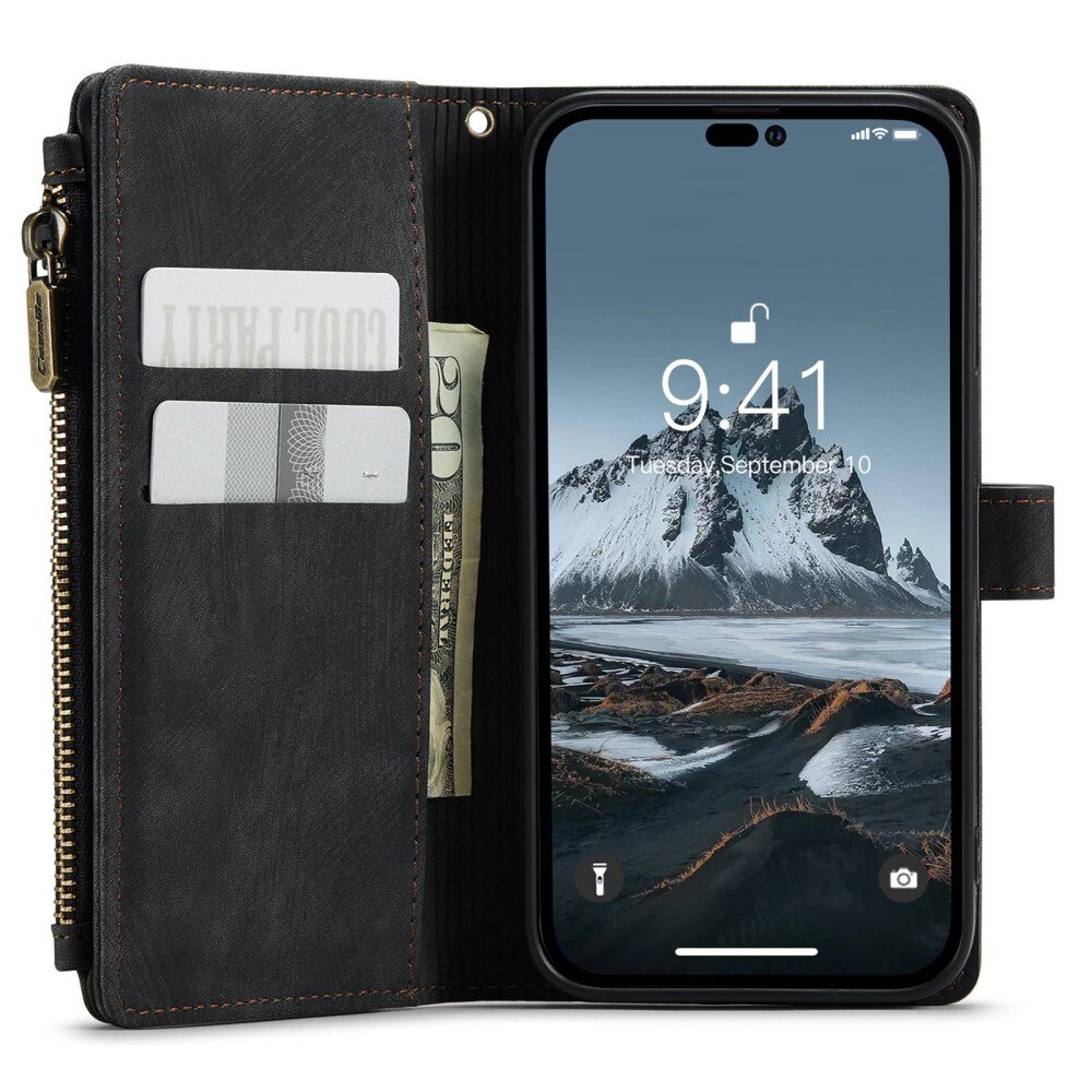 Zipper Wallet iPhone 14 Pro Sort