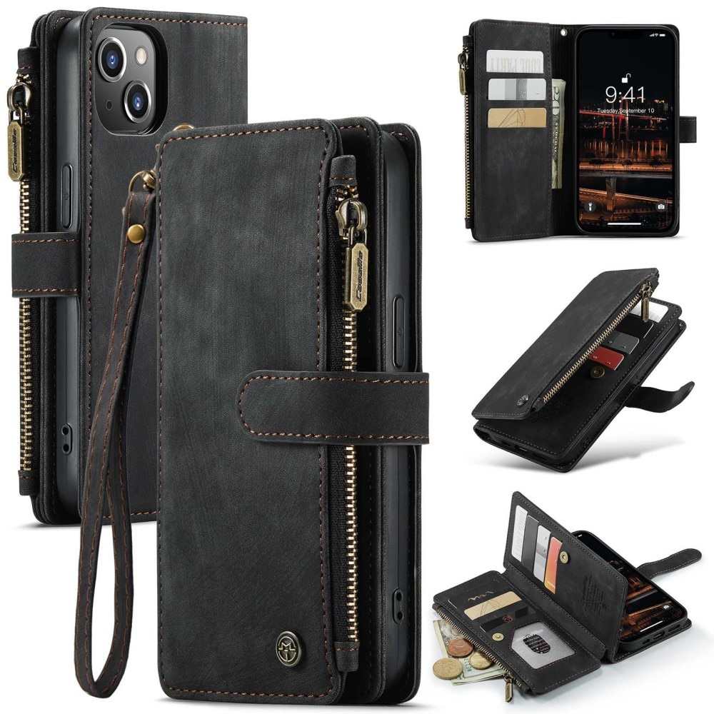 Zipper Wallet iPhone 14 Plus sort