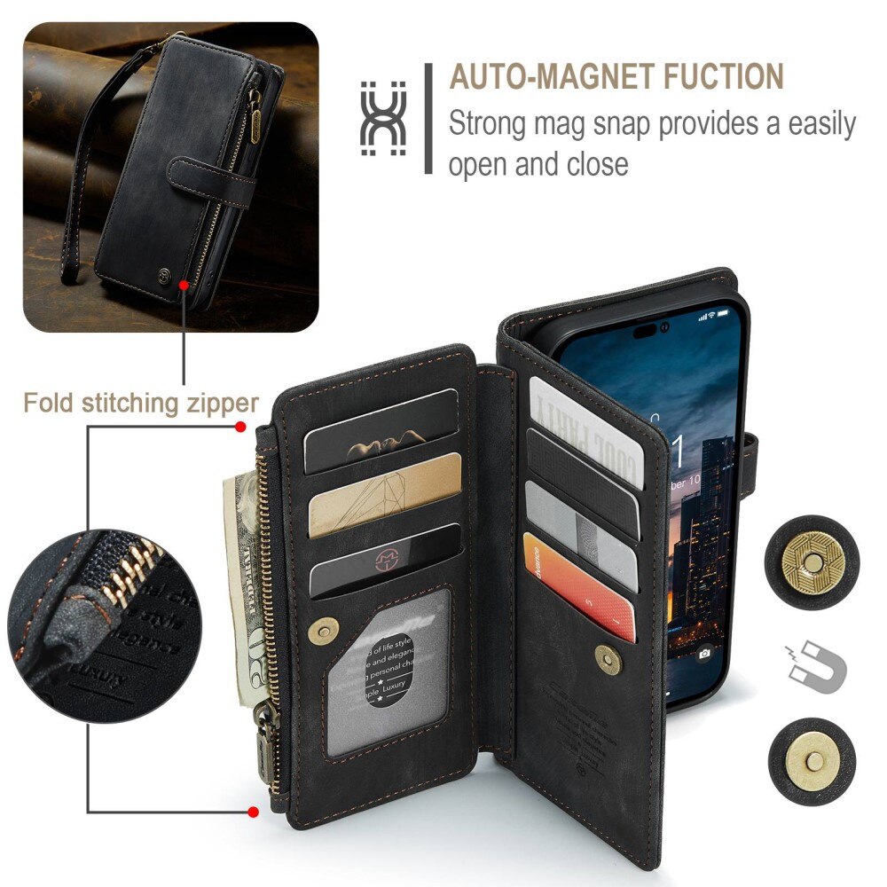 Zipper Wallet iPhone 14 Pro Max sort