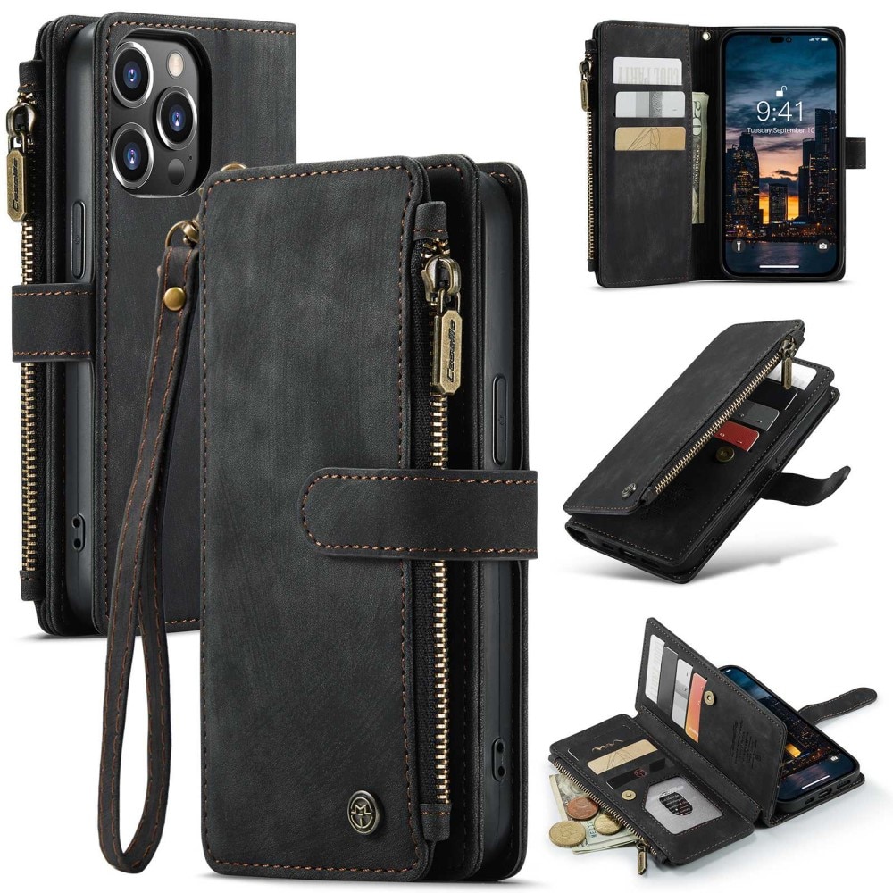 Zipper Wallet iPhone 14 Pro Max sort