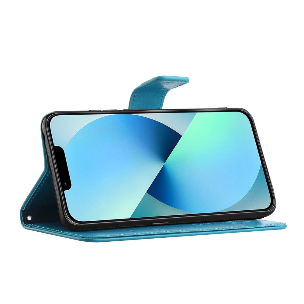 Læderetui Sommerfugle Apple iPhone 14 Plus Blå