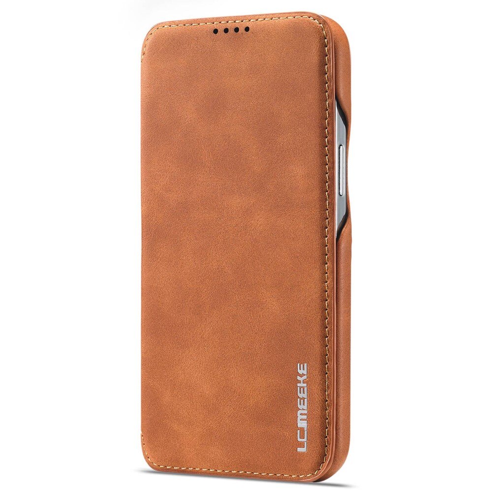 Slim Tegnebogsetui iPhone 14 Pro Max cognac