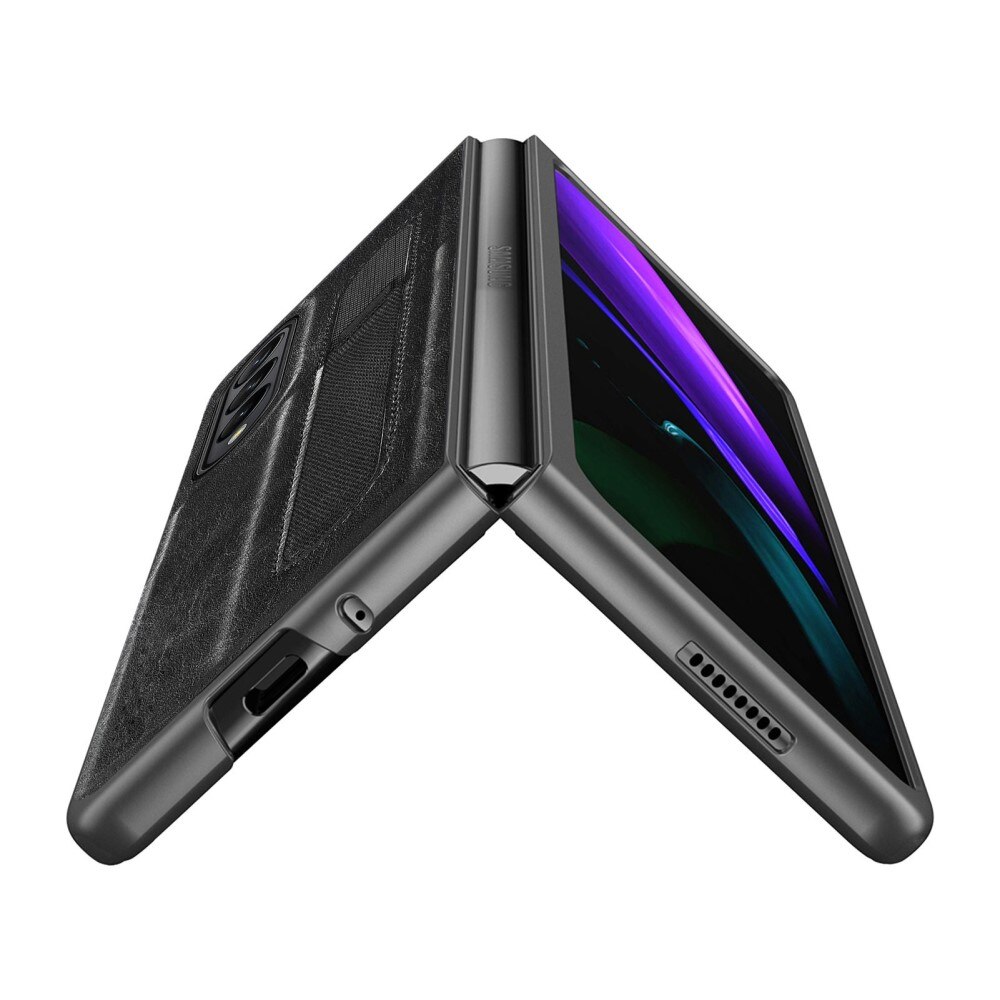 Lædercover med S Pen-holder Samsung Galaxy Z Fold 4 sort