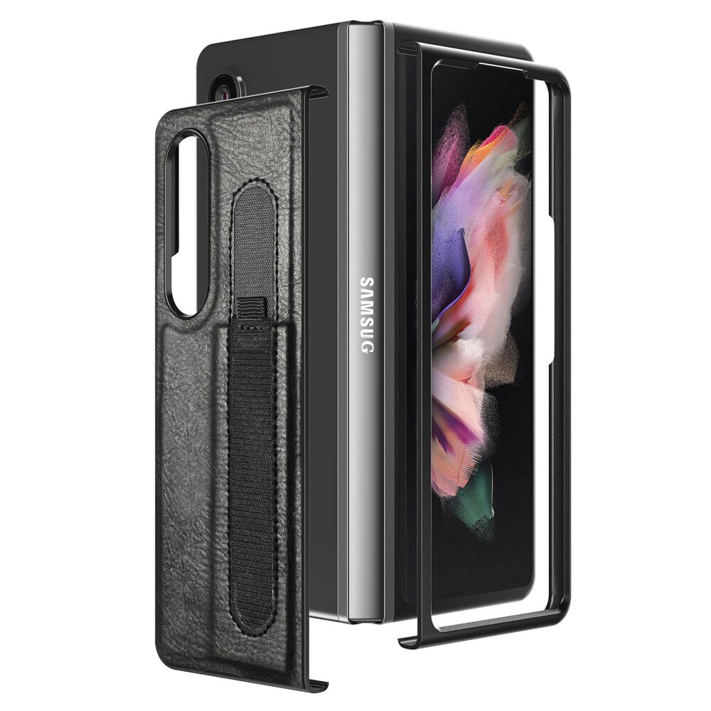 Lædercover med S Pen-holder Samsung Galaxy Z Fold 4 sort