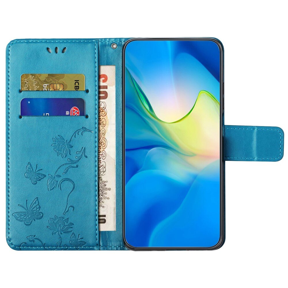 Læderetui Sommerfugle  OnePlus 10T Blå