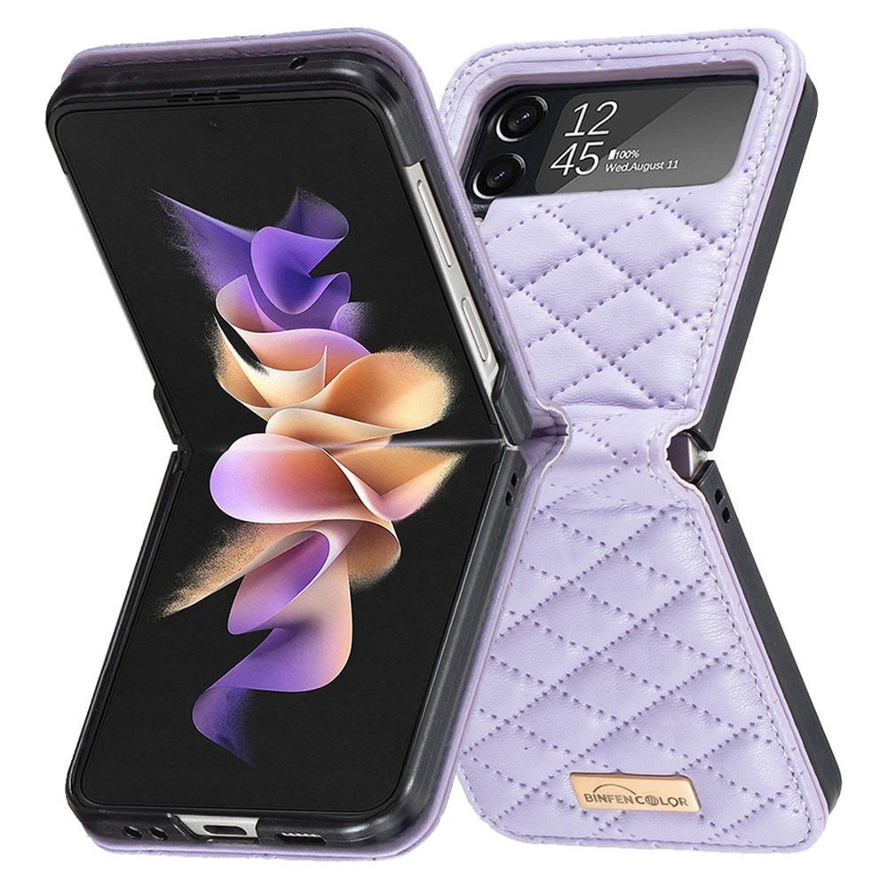 Etui Samsung Galaxy Z Flip 4 Quilted lilla
