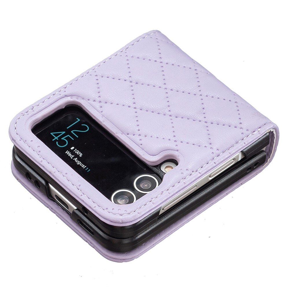 Etui Samsung Galaxy Z Flip 4 Quilted lilla