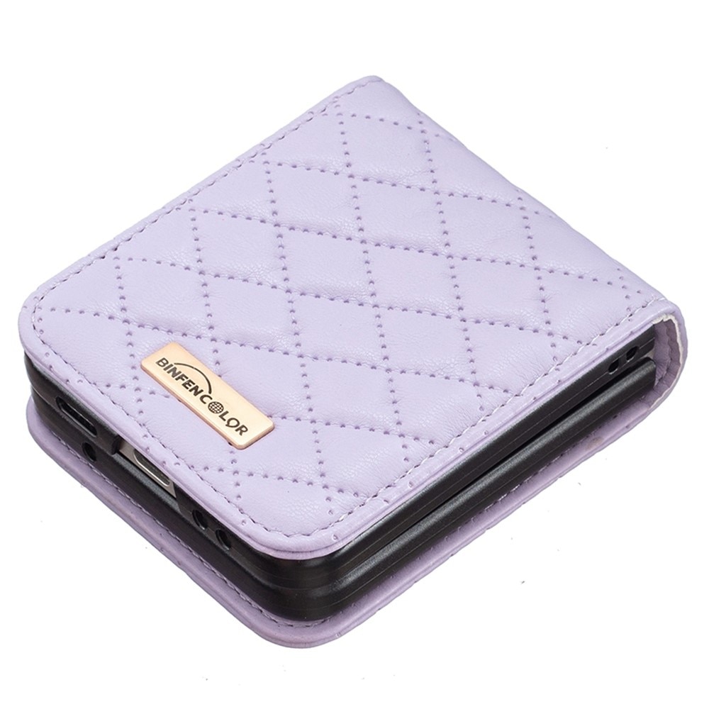 Etui Samsung Galaxy Z Flip 4 Quilted lilla