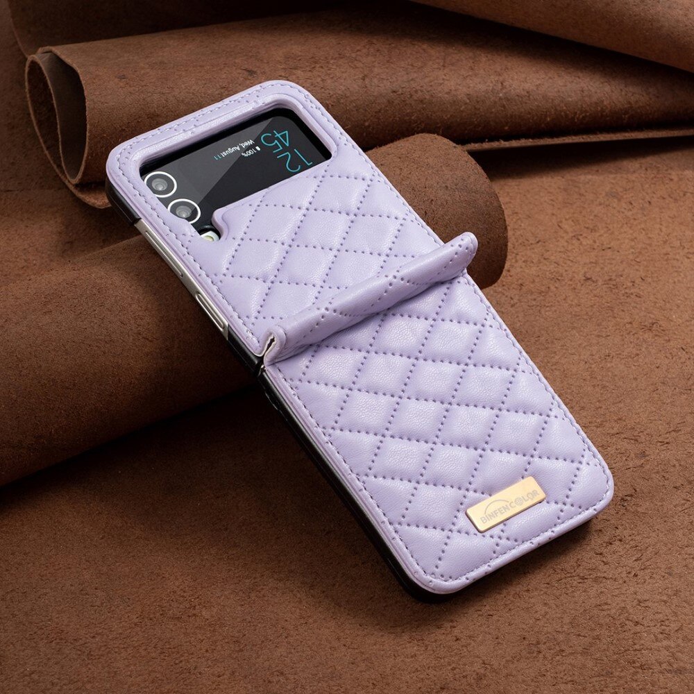 Etui Samsung Galaxy Z Flip 4 Quilted lilla