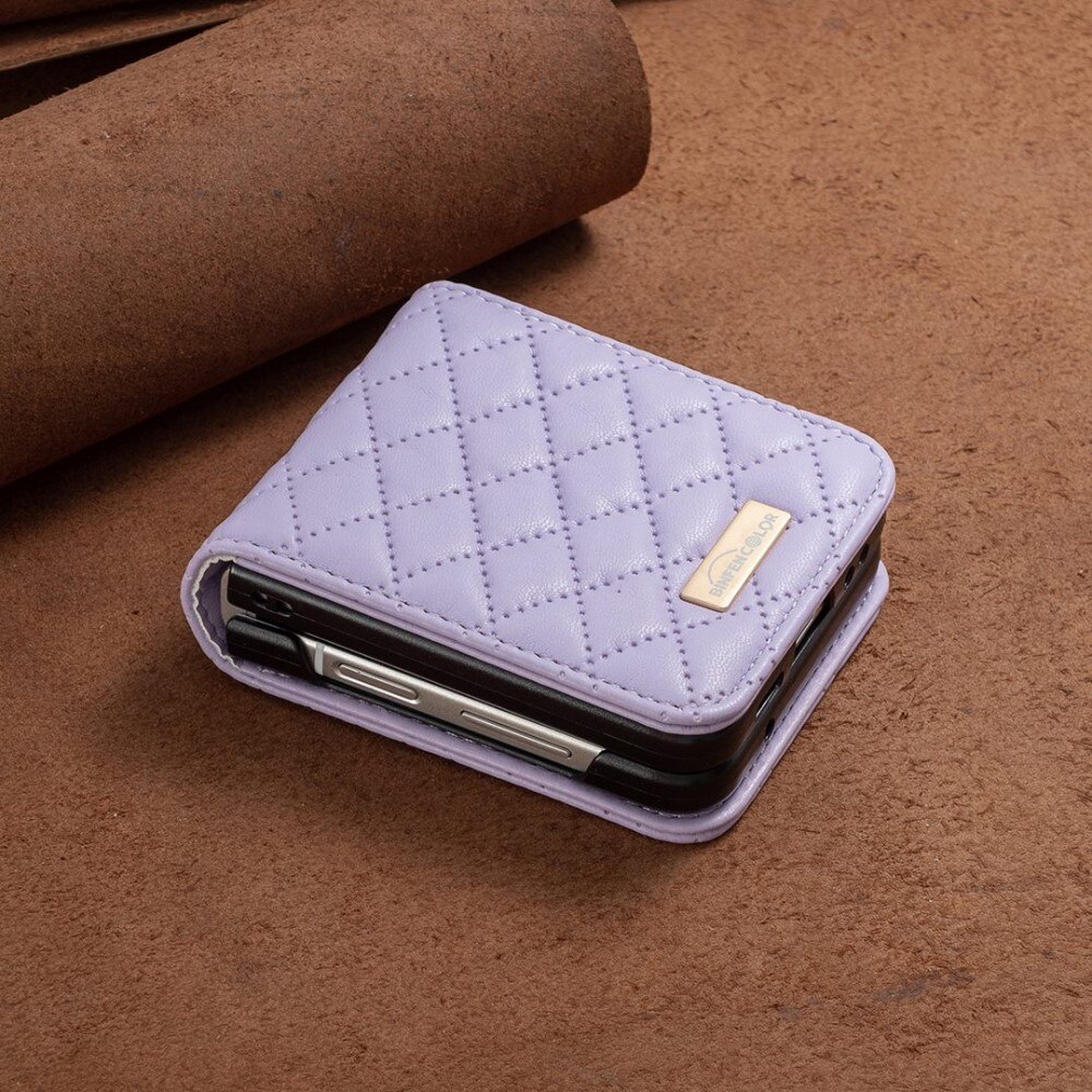 Etui Samsung Galaxy Z Flip 4 Quilted lilla