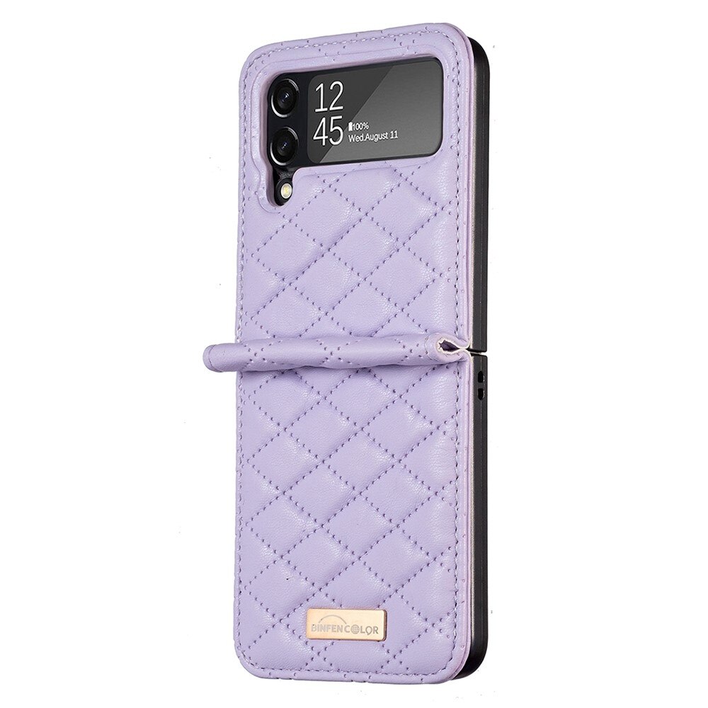 Etui Samsung Galaxy Z Flip 4 Quilted lilla