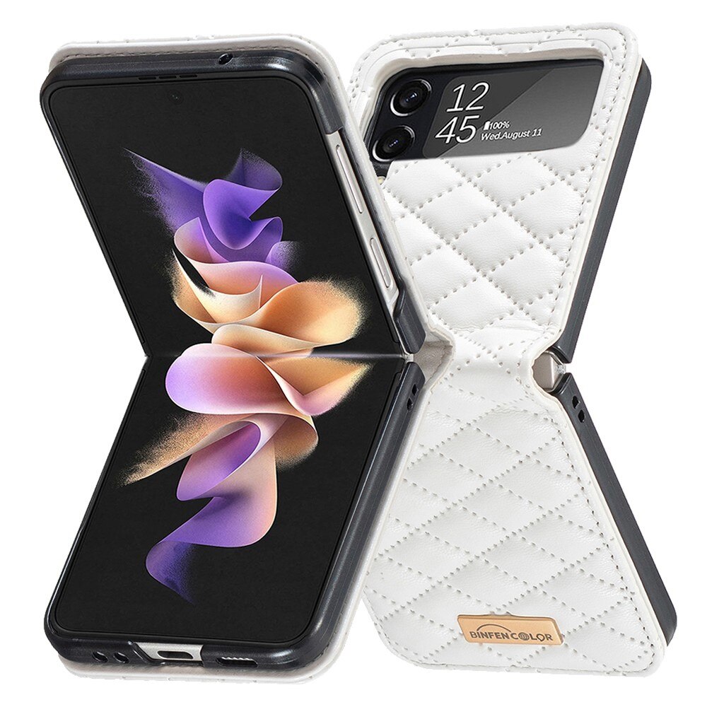 Etui Samsung Galaxy Z Flip 4 Quilted hvid