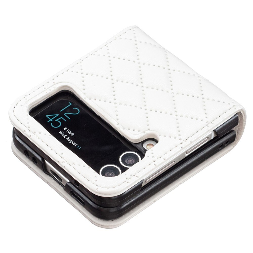 Etui Samsung Galaxy Z Flip 4 Quilted hvid