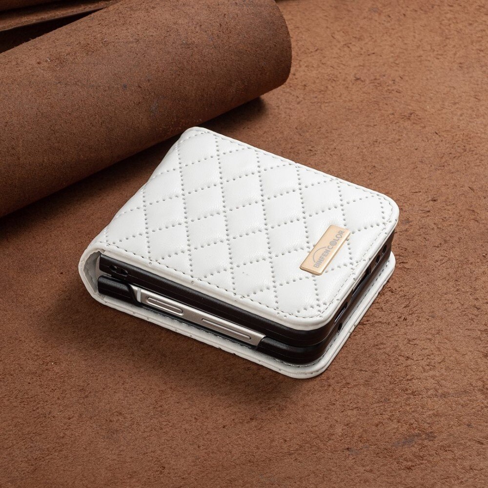 Etui Samsung Galaxy Z Flip 4 Quilted hvid