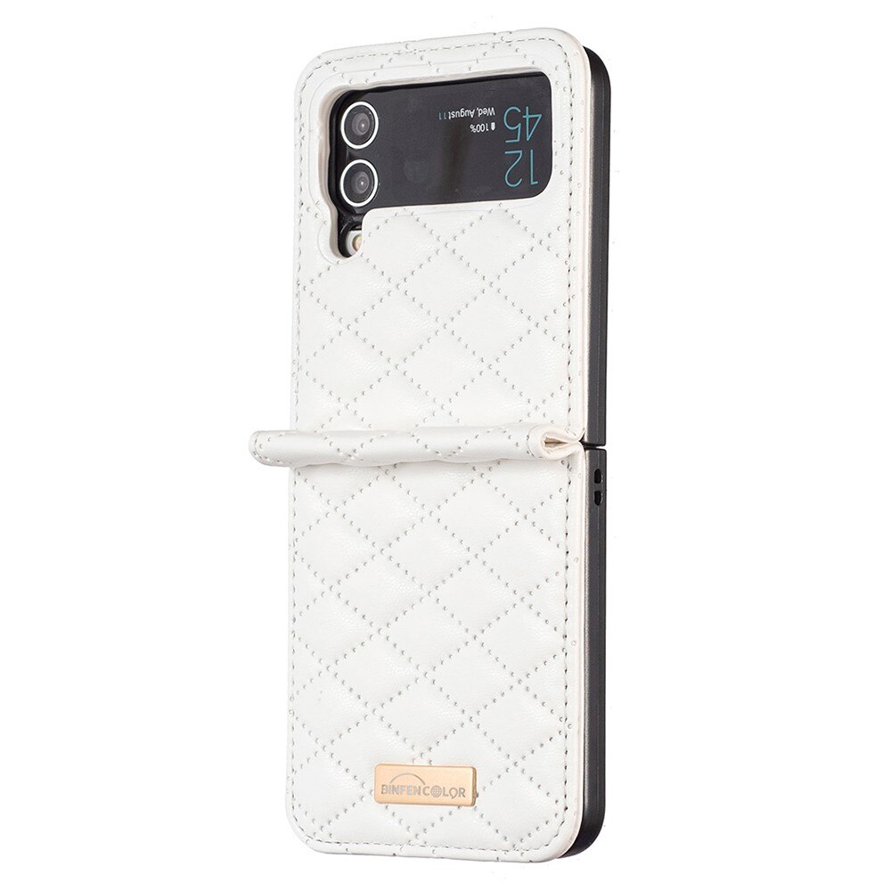 Etui Samsung Galaxy Z Flip 4 Quilted hvid