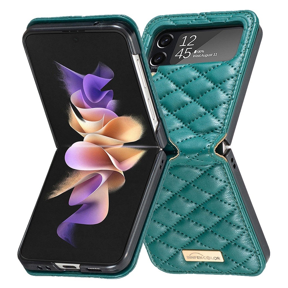 Etui Samsung Galaxy Z Flip 4 Quilted grøn