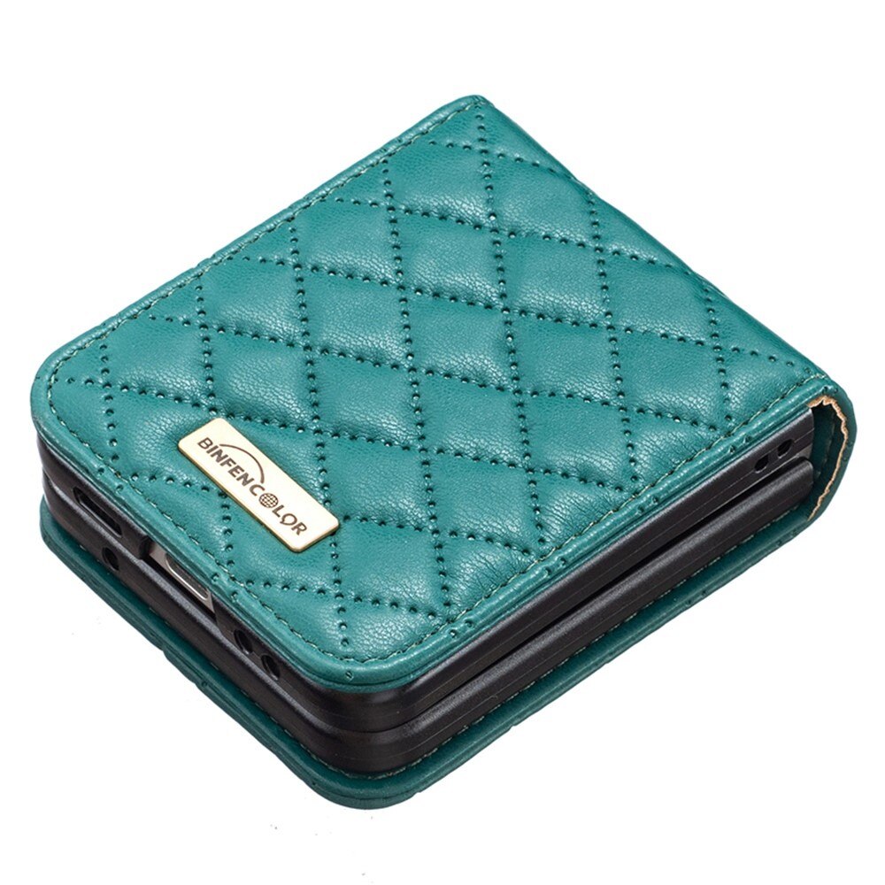 Etui Samsung Galaxy Z Flip 4 Quilted grøn