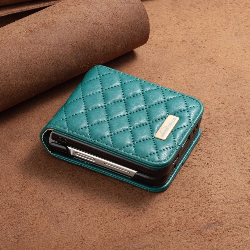 Etui Samsung Galaxy Z Flip 4 Quilted grøn