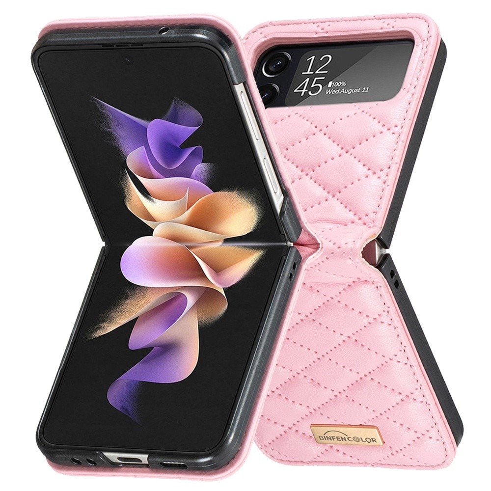 Etui Samsung Galaxy Z Flip 4 Quilted lyserød