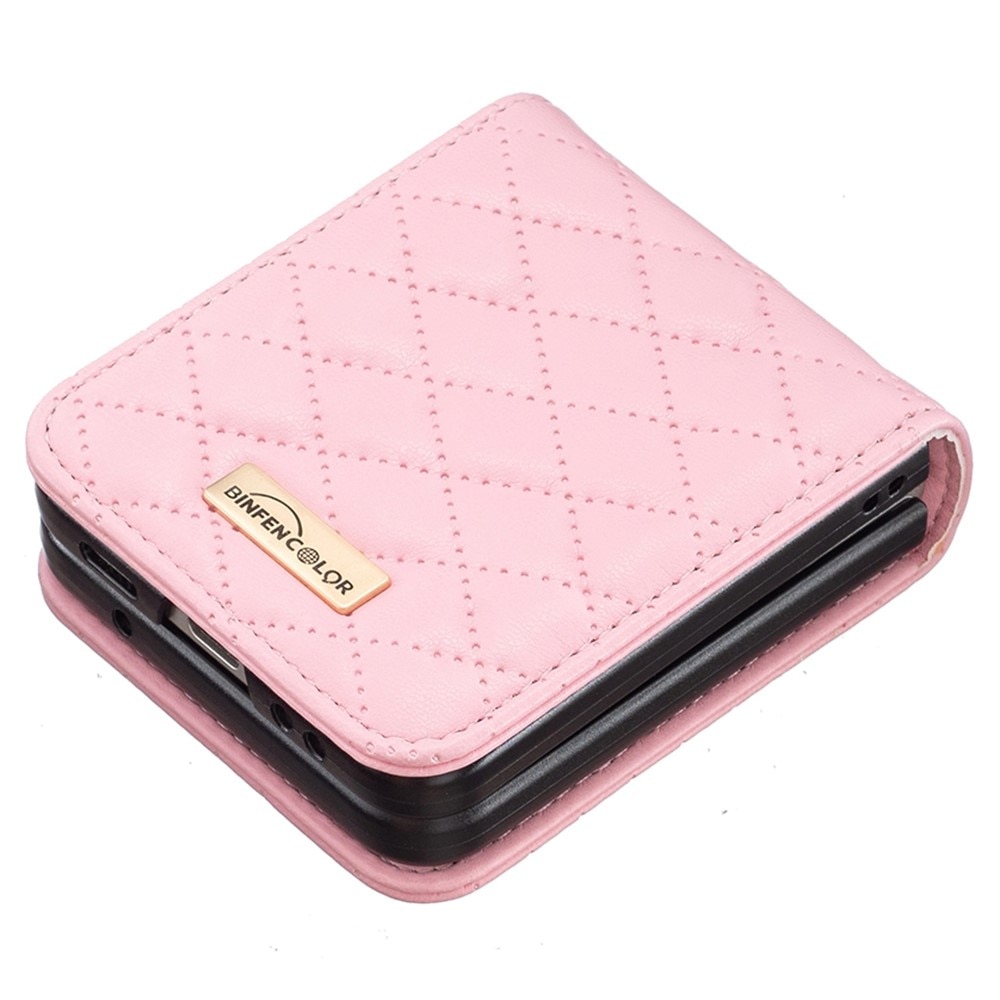 Etui Samsung Galaxy Z Flip 4 Quilted lyserød